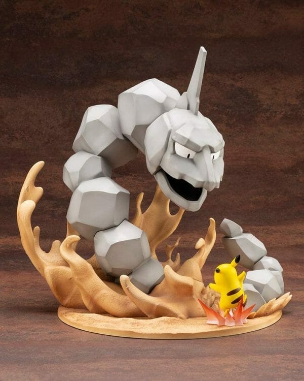 KOTOBUKIYA - ARTFX J Pocket (Pokemon) Monster Series Iwork ( Onix) VS. Pikachu 1/8 Complete Figure.