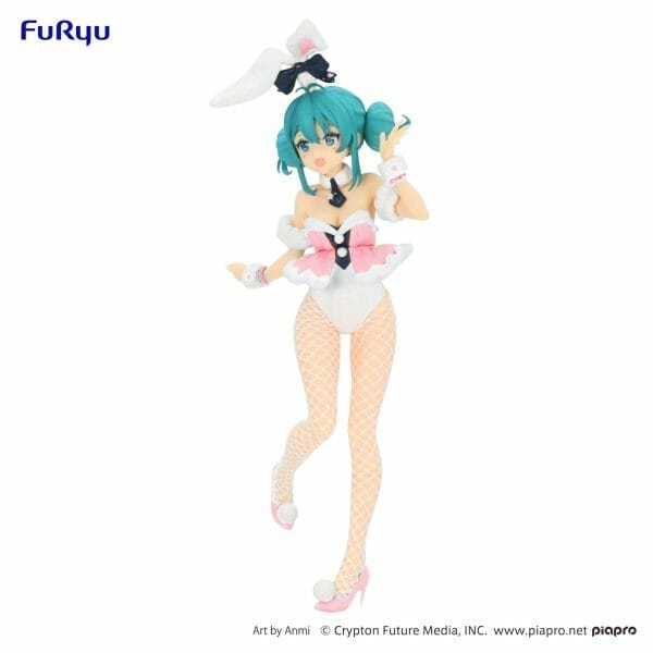 AMU SHP0714 02 Furyu - BiCute Bunnies Figure - Hatsune Miku White Rabbit Baby Pink ver.