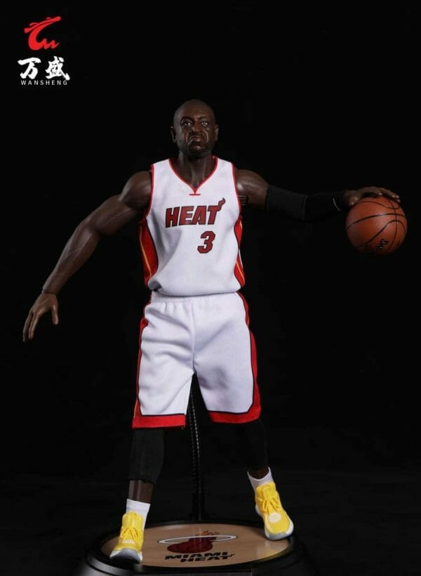 WS AT-003W NBA Wade Double Head Version White Jersey 1/6 Scale