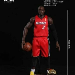 WS AT-003R NBA Wade Double Head Version Red Jersey 1/6 Scale