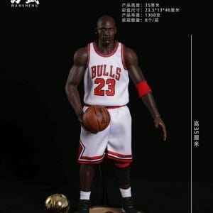 WS AT-23W NBA Jordan Double Head Version White Jersey 1/6 Scale