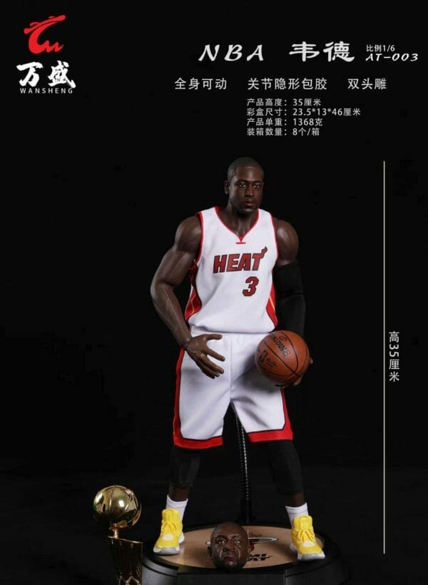 308734889 535055951953652 2674014859398485495 n WS AT-003W NBA Wade Double Head Version White Jersey 1/6 Scale