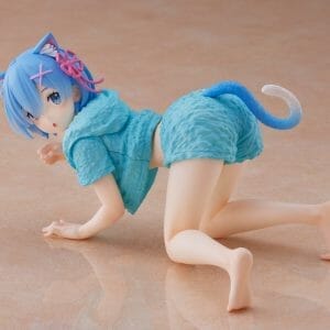 TAITO - Re:Zero Starting Life in Another World Desktop Cute Figure - Rem (Cat Roomwear Ver.)